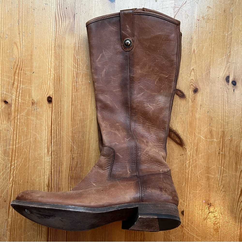 Frye Women's Melissa Western Knee High Leather Boots - Picture 3 of 8